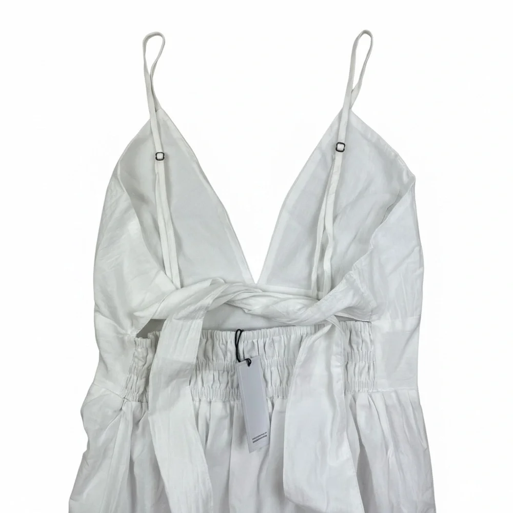Pampelone Chloe White Cotton Maxi Dress NWT Size Small - Picture 4 of 6